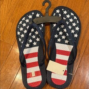 Patriotic Star and Stripe Women's Slippers
